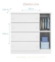 Ver imagem 4 de Jogo de Quarto Infantil Completo Com Berço Cômoda e Roupeiro 4 Portas - Móveis Leartam