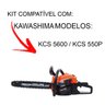 1 Sabre 18 + 2 Correntes Para Motosserra Kawashima Kcs5600 l Cs 5600 l Cs5600 l 36 dentes l 72 elos - 3