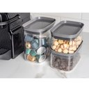 Ver imagem 2 de Kit 6 Potes Herméticos Retangulares Pequenos com Tampa 650ml Porta Mantimentos Cozinha Chumbo