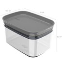 Ver imagem 3 de Kit 6 Potes Herméticos Retangulares Pequenos com Tampa 650ml Porta Mantimentos Cozinha Chumbo