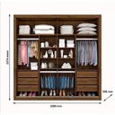 Ver imagem 3 de Guarda-Roupa Casal Flex 2 Portas 6 Gavetas Servilha 