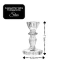 Ver imagem 5 de Jogo 2 Castiçal de Vidro Transparente Porta Velas Luxo Flor Star Tipo Cristal 16cm e 11cm - Tuut