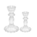 Ver imagem 6 de Jogo 2 Castiçal de Vidro Transparente Porta Velas Luxo Flor Star Tipo Cristal 16cm e 11cm - Tuut