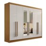 Guarda-Roupa Casal 6 portas New Athos com Espelho D'Doro Móveis - Cinamomo Off D'Doro Móveis - 1