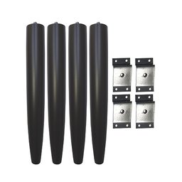 Kit com 4 Pés Palito Tabaco 35cm + 4 Chapinhas - 1