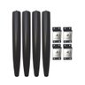 Kit com 4 Pés Palito Tabaco 35cm + 4 Chapinhas - 1