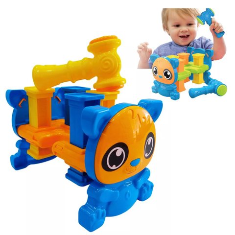 Brinquedo Educativo Mesinha de Martelar Infantil com Martelo