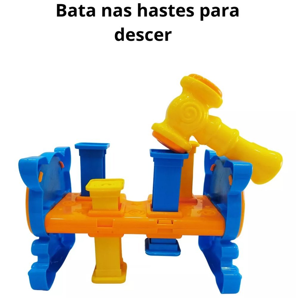 Brinquedo Educativo Mesinha de Martelar Infantil com Martelo - 6