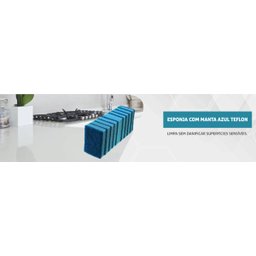 Esponja Teflon Antiaderente SuperPro Bettanin Azul 10 Unidades - 2