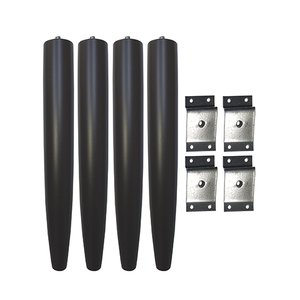 Kit com 4 Pés Palito Tabaco 30cm + 4 Chapinhas