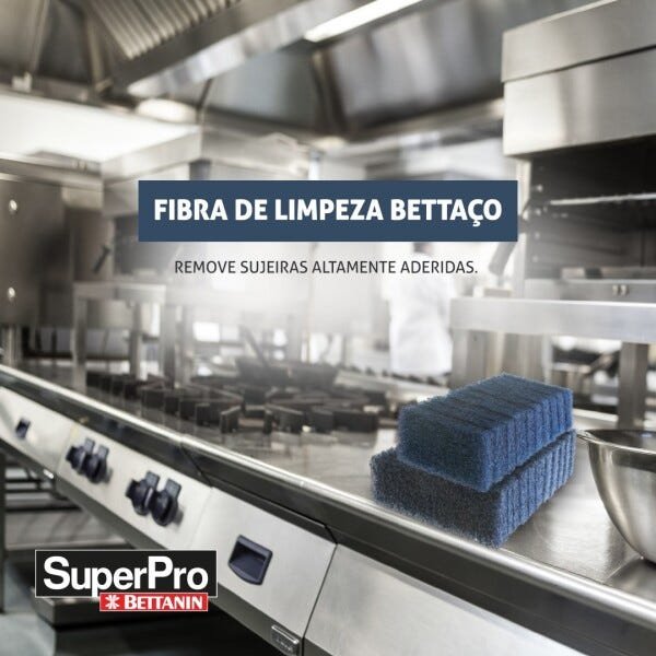 Fibra Bettaço Limpeza Pesada de Superfícies com Gordura carbonizada SuperPro Bettanin 10 Unidades - 2