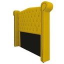 Ver imagem 3 de Kit Cabeceira 140 cm Suede + Calçadeira Madrid Amarelo