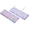 Teclado Mecânico Motospeed K87S, RGB,Switch Blue, US, Branco - 5