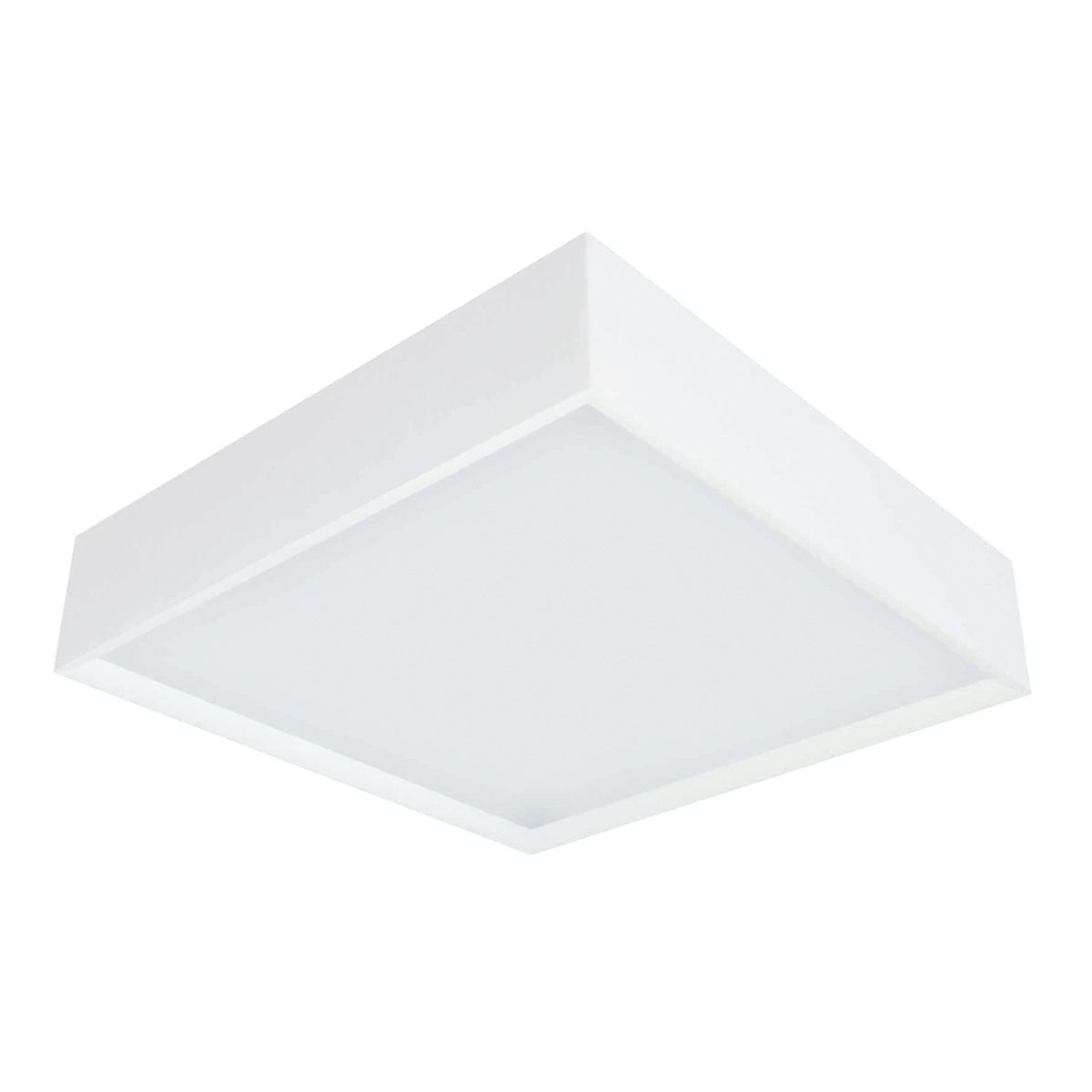 Luminária Plafon Sobrepor Branco para Sala Cozinha 25x25cm 2xe27 - 1