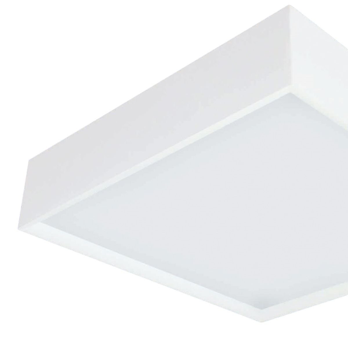 Luminária Plafon Sobrepor Branco para Sala Cozinha 25x25cm 2xe27 - 2