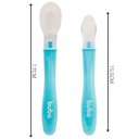Ver imagem 4 de Kit Colheres de Silicone 2 Peças Talheres para Introdução Alimentar Bebê Buba