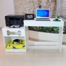 Escrivaninha Mesa Computador com Cama Pet Cães e Gatos Duke:branco - 4