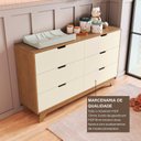 Ver imagem 4 de Cômoda para Quarto Infantil 6 Gavetas 100% MDF Alice Yescasa Marrom/Off White/Castanho