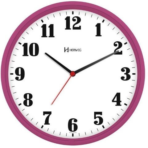 Relógio de Parede Herweg Ref: 6126-331 Rosa Escuro