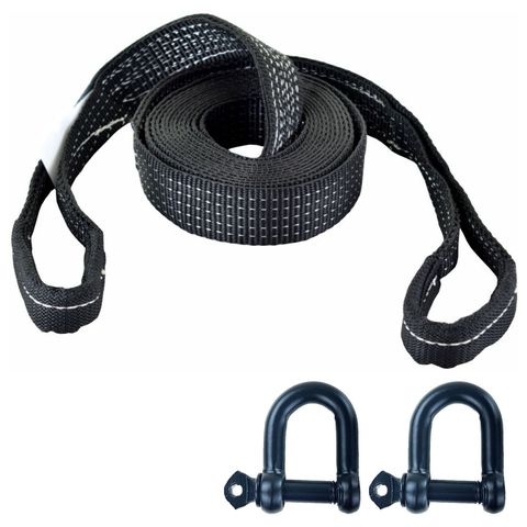 Cinta Fita para Reboque e Arraste Budin - 5 Toneladas - 1 Metro - Manilha 1/2 - para Puxar Carros, V