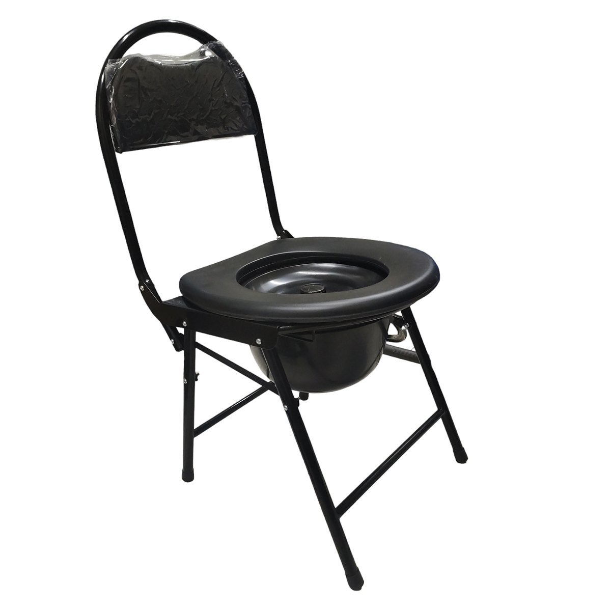 Cadeira Banho Banheiro Aço Inox Vaso Sanitario Dobravel Idoso Deficiente Cadeirante Multiuso Suporte - 3