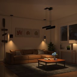 Pendente Retangular Yeats Slim Preto A1 - 7