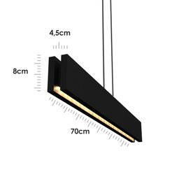 Pendente Retangular Yeats Slim Preto A1 - 6