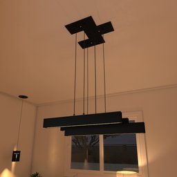 Pendente Retangular Yeats Slim Preto A1 - 9