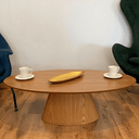 Ver imagem 4 de Mesa de Centro Cone Oval 100x60 cm Base Laminada em Madeira Freijó Tampo Freijó Personal Decor Desig