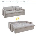 Ver imagem 3 de Sofá Cama Retrátil e Reclinável 2 Lugares Pés Madeira Maciça 200cm Michigan Yescasa