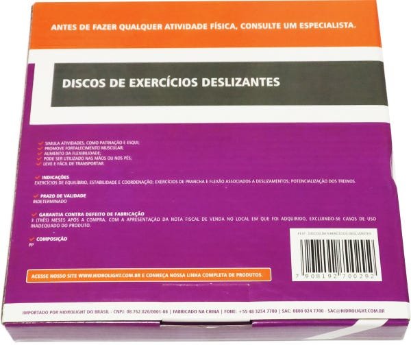 DISCOS DE EXERCICIOS DESLIZANTES HIDROLIGHT - 6