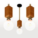 Ver imagem 2 de Pendente Vertical Madeira Corda Vega Rosca E27