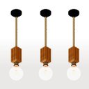 Ver imagem 4 de Pendente Vertical Madeira Corda Vega Rosca E27