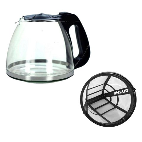 Jarra Compatível e Filtro Reutilizável Cafeteira Britânia Bcf19 Bcf19a