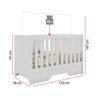 Berço Mini Cama 3 em 1 Sloan Branco Acetinado Atóxico - Móveis Estrela - 6