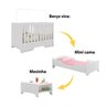 Berço Mini Cama 3 em 1 Sloan Branco Acetinado Atóxico - Móveis Estrela - 3