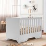 Berço Mini Cama 3 em 1 Sloan Branco Acetinado Atóxico - Móveis Estrela - 1