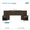 Ver imagem 3 de Cabeceira Casal Extensível com 2 Mesas de Apoio Havana Plus Santos Andirá
