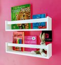 Ver imagem 2 de Kit 2 Nichos Organizador de Livros Infantis Prateleira Revisteiro de Parede Estante de Brinquedos Be