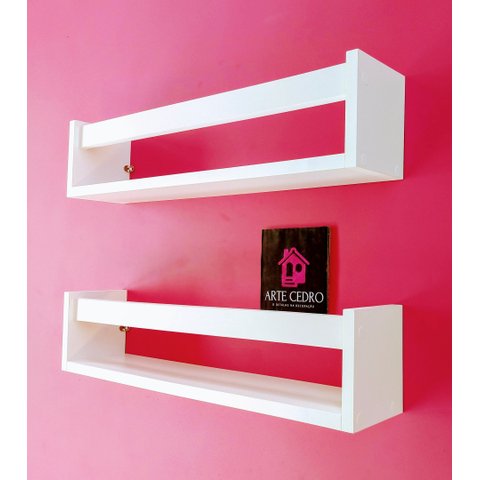 Kit 2 Nichos Organizador de Livros Infantis Prateleira Revisteiro de Parede Estante de Brinquedos Be