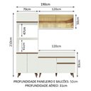 Ver imagem 4 de Armário de Cozinha Compacta 190cm Branco Reims Madesa 02