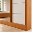 Ver imagem 4 de Guarda-Roupa Casal 100% MDF 3 Portas 4 Gavetas Capri Plus Nature/Off White Bianchi
