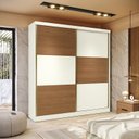 Ver imagem 6 de Guarda-Roupas 2 Portas de Correr Dupla Face Reversível 6 Gavetas Marrom Off White/Canela
