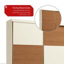 Ver imagem 5 de Guarda-Roupas 2 Portas de Correr Dupla Face Reversível 6 Gavetas Marrom Off White/Canela