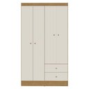 Ver imagem 2 de Guarda Roupa Solteiro Versa 4 Portas Freijó Off White Fosco - Kits Paraná
