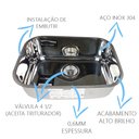 Ver imagem 3 de Cuba Inox 304 Cozinha N4 Tramontina 47x34x18cm 94027202