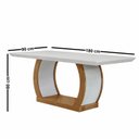 Ver imagem 4 de Conjunto de Mesa de Jantar Kate 180 Tp MDF Canto Copo 6 Cadeiras Estela