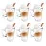 Jogo com 6 Xícaras 230ml Grande Cappuccino Alça Quadrada - 1
