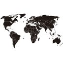 Ver imagem 2 de Adesivo de Parede Mapa Mundi Com Molduras Preto 140x80cm
