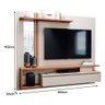 Painel para TV até 60 Polegadas Treviso 100% MDF com 1 Porta Permóbili Off White/Nature - 8